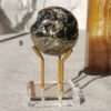 黄铜矿球大3z Druzy Iron Pyrite Sphere Polished Crystal Ball Gemstone Fool's Gold