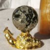 黄铜矿球小1z Druzy Iron Pyrite Sphere Polished Crystal Ball Gemstone Fool's Gold