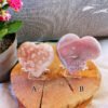 Pink Flower Agate Heart - Reiki Healing Crystal Stone - Calming Cherry Blossom - Crystal Gift Home Decor