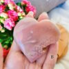 Pink Flower Agate Heart - Reiki Healing Crystal Stone - Calming Cherry Blossom - Crystal Gift Home Decor