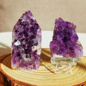 oznorCO Natural amethyst—Raw quartz crystal—Reiki healing stone