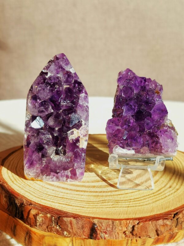 oznorCO Natural amethyst—Raw quartz crystal—Reiki healing stone