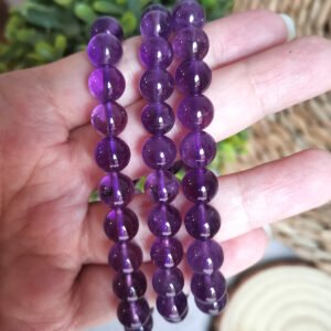 Premium AAA Uruguayan Amethyst Bracelet - Intense Deep Violet Color - Gifts for Couples and Friends
