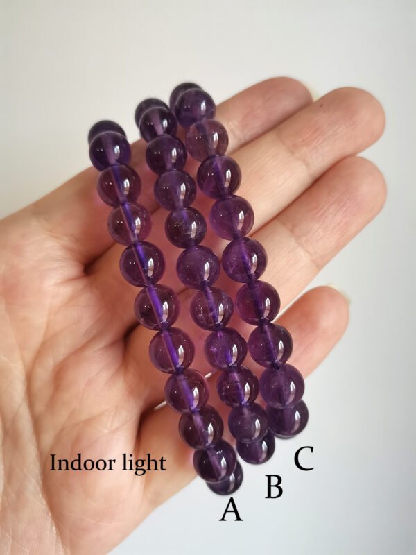 Premium AAA Uruguayan Amethyst Bracelet - Intense Deep Violet Color - Gifts for Couples and Friends