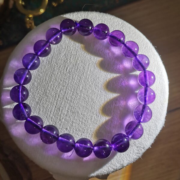 Premium AAA Uruguayan Amethyst Bracelet - Intense Deep Violet Color - Gifts for Couples and Friends