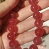 Pulsera de cuarzo fresa natural-Chakra del Raíz/Sacro/Corazón-Regalos para parejas amigo familia