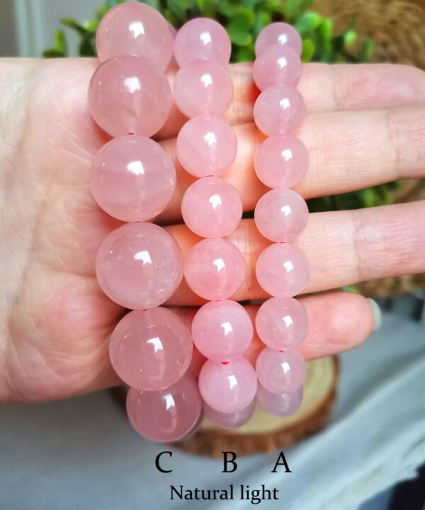 Pulsera de cuarzo rosa-Chakra del corazón-Regalos para parejas amigo