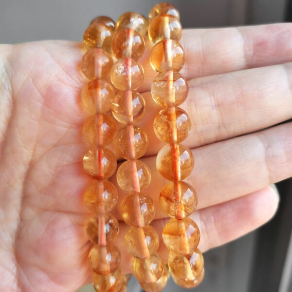 High transparency golden citrine bracelet - Solar Plexus Chakra - Gifts for couples, friends, and family