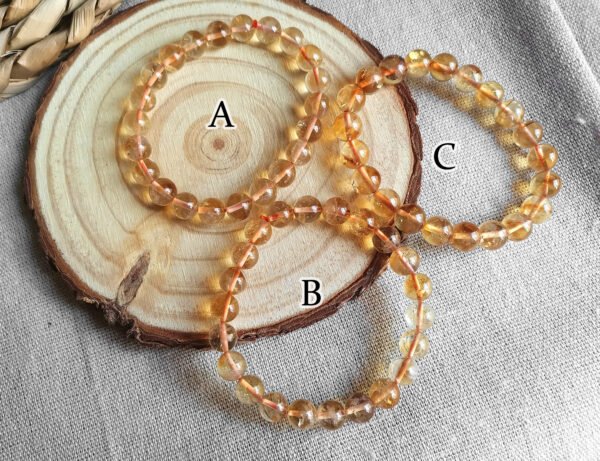 High transparency golden citrine bracelet - Solar Plexus Chakra - Gifts for couples, friends, and family