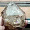 IMG_20260126_175701 Large Hexagonal Natural Quartz Point with Rainbow · High-Quality Clear Crystal · Collectible Piece with Metal Base