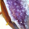 Natural Amethyst Agate Moon · Purple Agate Tower · Decorative Piece with Gold Stand · Collectible and Meditation Crystal