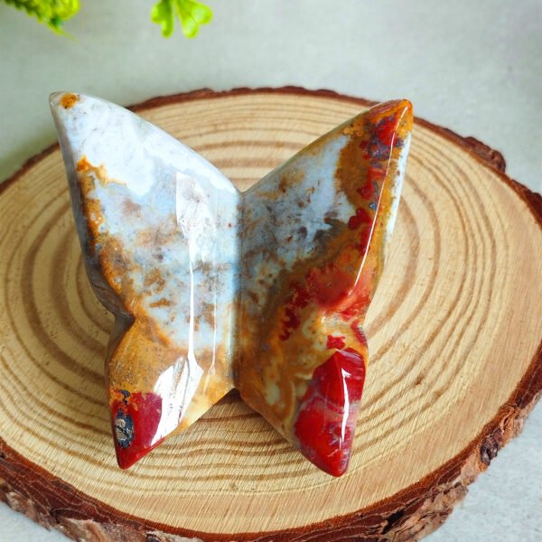 IMG_20260128_171757 Natural Red Agate Butterfly from Mexico · Hand carved and polished · Spiritual decoration and collector's item