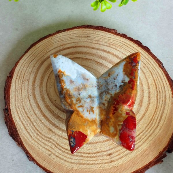 IMG_20260128_171817 Natural Red Agate Butterfly from Mexico · Hand carved and polished · Spiritual decoration and collector's item
