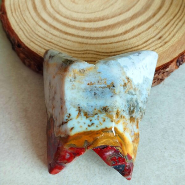 IMG_20260128_171833 Natural Red Agate Butterfly from Mexico · Hand carved and polished · Spiritual decoration and collector's item