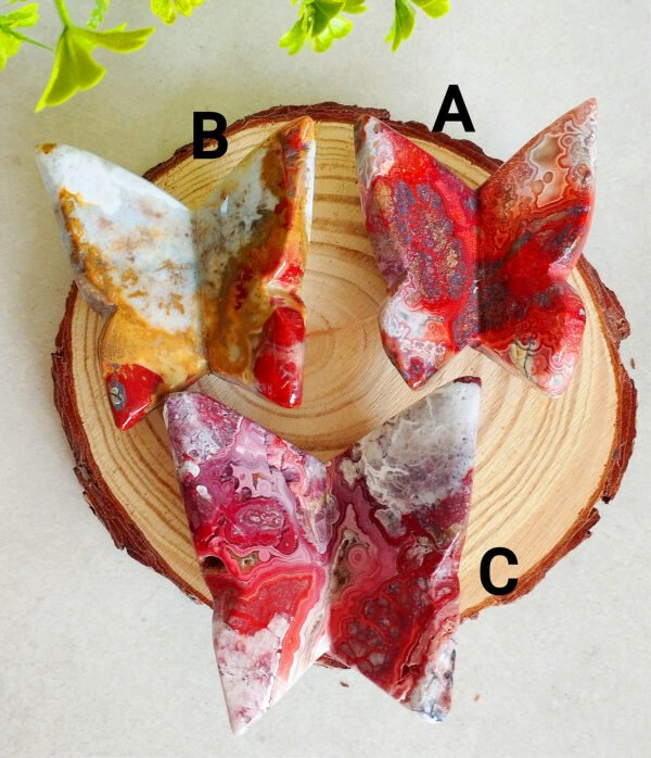 IMG_20260128_211523 Natural Red Agate Butterfly from Mexico · Hand carved and polished · Spiritual decoration and collector's item