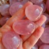 Natural Polished Rose Quartz · Love Tumbled Stone · Healing Crystal and Spiritual Decoration