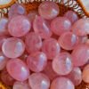 Natural Polished Rose Quartz · Love Tumbled Stone · Healing Crystal and Spiritual Decoration