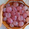 Natural Polished Rose Quartz · Love Tumbled Stone · Healing Crystal and Spiritual Decoration