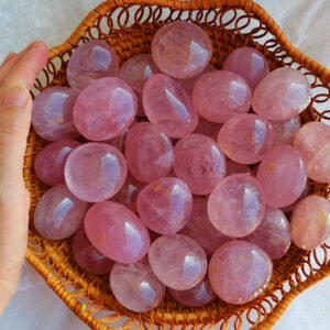 IMG_20260131_135617 Natural Polished Rose Quartz · Love Tumbled Stone · Healing Crystal and Spiritual Decoration