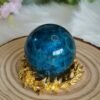 Esfera de Apatita Azul Natural con Brillo Intenso · Blue Apatite Sphere · Decoración Hogar Meditación Chakra Garganta Colección