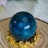 Esfera de Apatita Azul Natural con Brillo Intenso · Blue Apatite Sphere · Decoración Hogar Meditación Chakra Garganta Colección