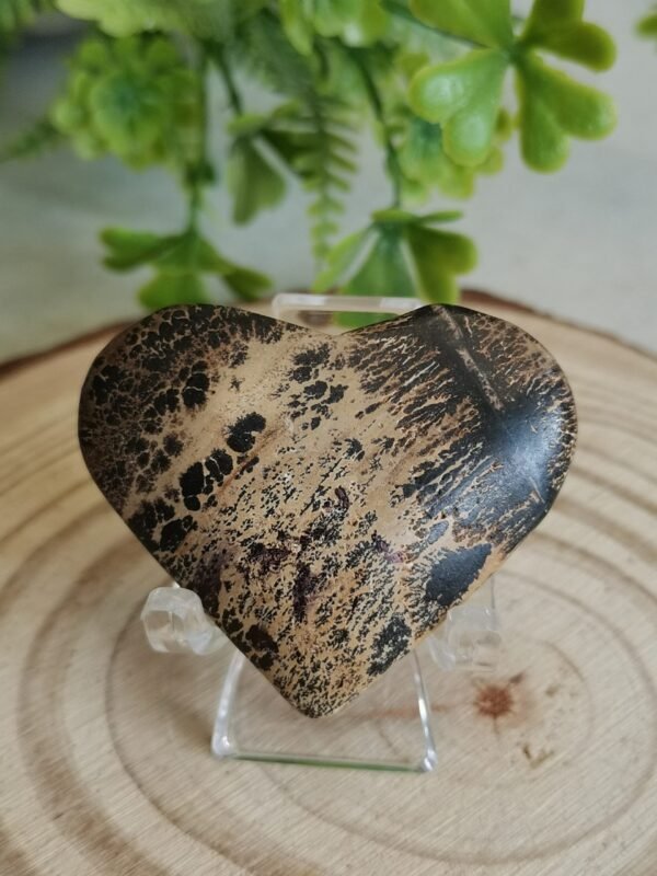 Natural Picture Jasper Heart – Polished Landscape Jasper – Home Decor, Meditation, and Collectibles