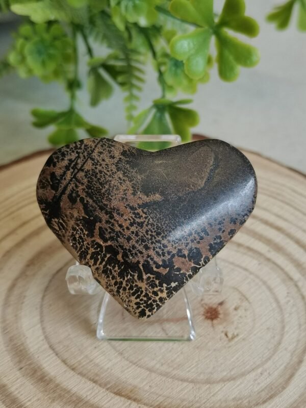Natural Picture Jasper Heart – Polished Landscape Jasper – Home Decor, Meditation, and Collectibles