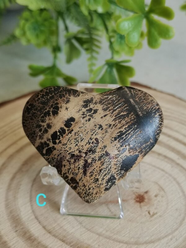 Natural Picture Jasper Heart – Polished Landscape Jasper – Home Decor, Meditation, and Collectibles