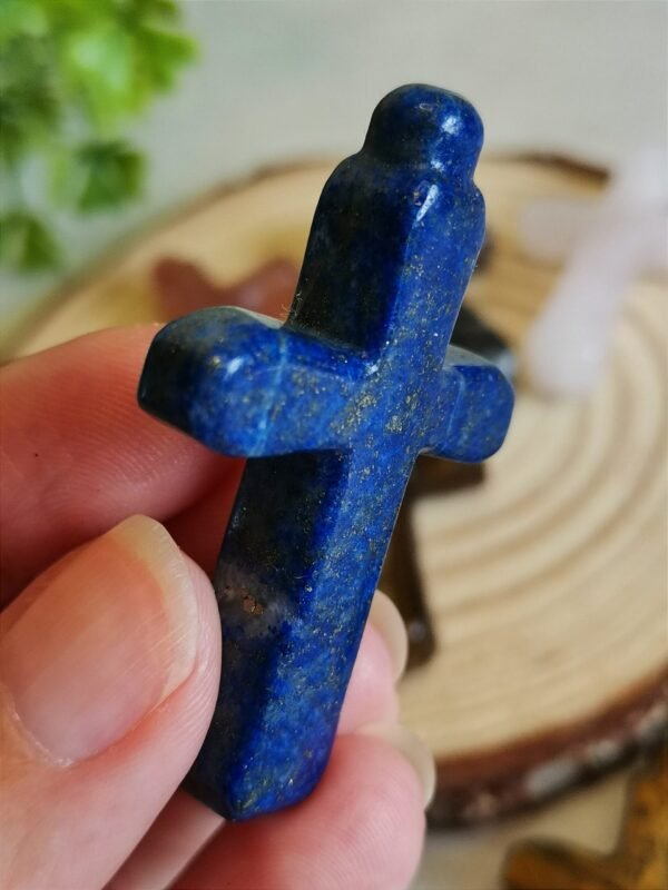 Figura de cruz - Piedra de fuego - piedra Ojo de Tigre