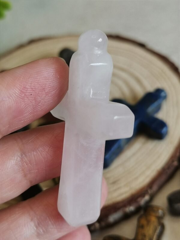 Figura de cruz - Piedra de fuego - piedra Ojo de Tigre