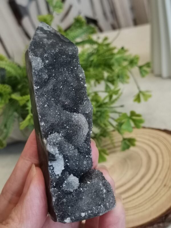 oznorCO Obelisco de ágata negra natural torre