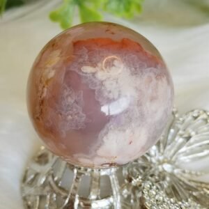 oznorCO Esfera de ágata sakura rosa natural