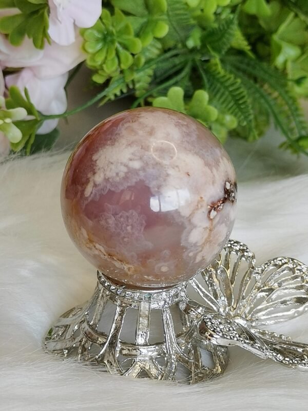 oznorCO Esfera de ágata sakura rosa natural
