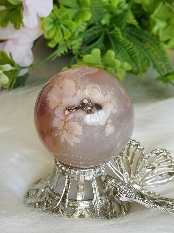 oznorCO Esfera de ágata sakura rosa natural