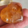 Natural Yellow Garden Quartz Heart · Clear Crystal with Inclusions · Collectible and Energy Decorative Piece