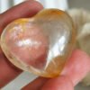 Natural Yellow Garden Quartz Heart · Clear Crystal with Inclusions · Collectible and Energy Decorative Piece