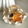 Natural Yellow Garden Quartz Heart · Clear Crystal with Inclusions · Collectible and Energy Decorative Piece
