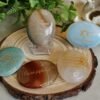 Natural palm stone wish stone · Ocean jasper / Amazonite / Carnelian / Opal / Quartz with inclusions · Meditation and collection stone