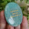 Natural palm stone wish stone · Ocean jasper / Amazonite / Carnelian / Opal / Quartz with inclusions · Meditation and collection stone