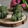 oznorCO Yoda figure in natural green stone · Home decoration · Hand-carved sculpture · Unique collector's item