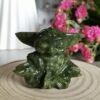 oznorCO Yoda figure in natural green stone · Home decoration · Hand-carved sculpture · Unique collector's item