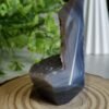 Natural quartz pyramid with geode · Home decoration · Meditation and healing crystal