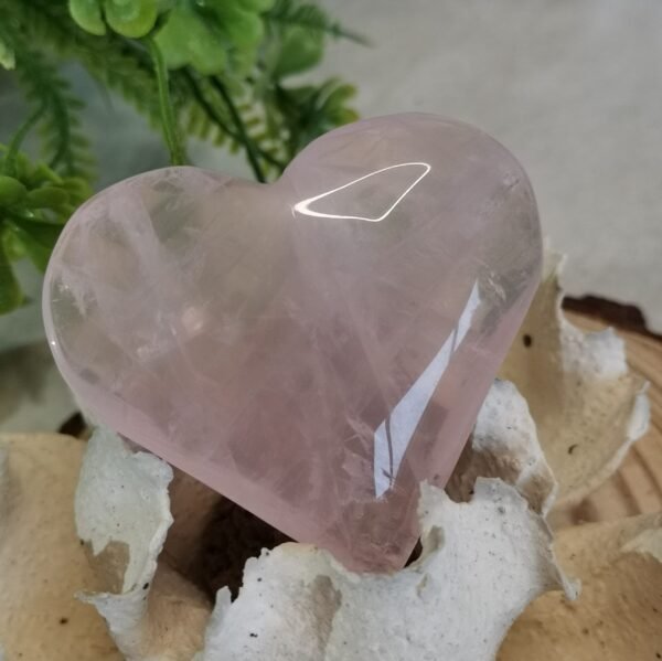 oznorCO Corazón de cuarzo rosa natural