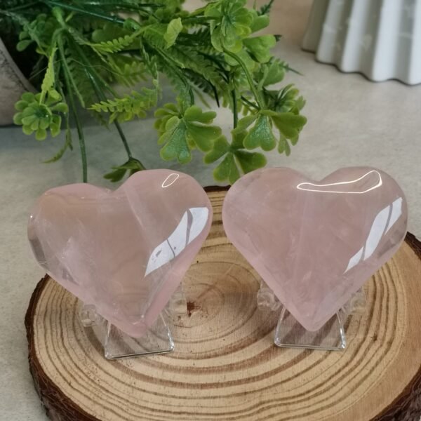 oznorCO Corazón de cuarzo rosa natural