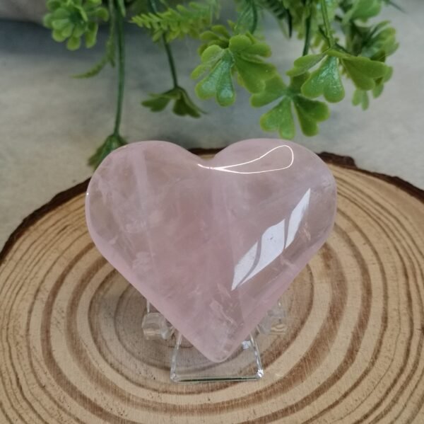 oznorCO Corazón de cuarzo rosa natural