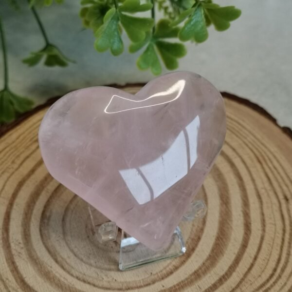 oznorCO Corazón de cuarzo rosa natural