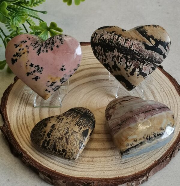 Natural Picture Jasper Heart – Polished Landscape Jasper – Home Decor, Meditation, and Collectibles