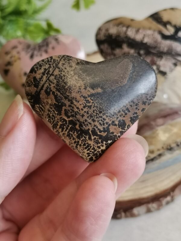 Natural Picture Jasper Heart – Polished Landscape Jasper – Home Decor, Meditation, and Collectibles