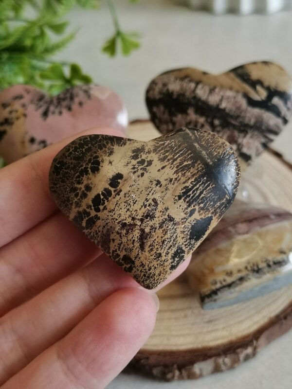 Natural Picture Jasper Heart – Polished Landscape Jasper – Home Decor, Meditation, and Collectibles