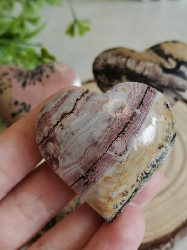 Natural Picture Jasper Heart – Polished Landscape Jasper – Home Decor, Meditation, and Collectibles